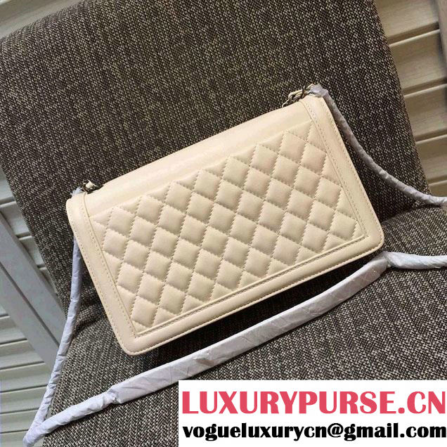 Chanel Boy Brick Horizontal Flap Bag Beige 2016