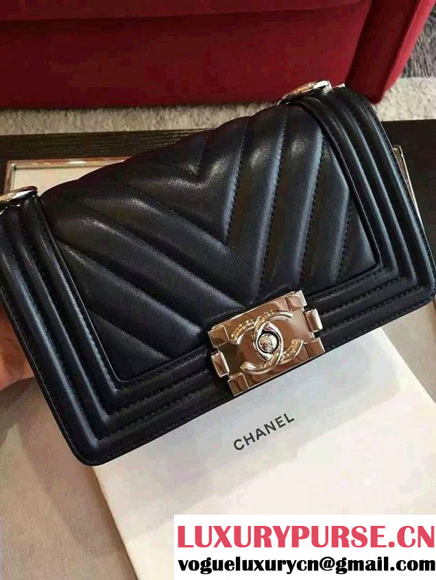 Chanel Shine Hardware Calfskin Boy Chevron Flap Small Bag Dark Blue 2016