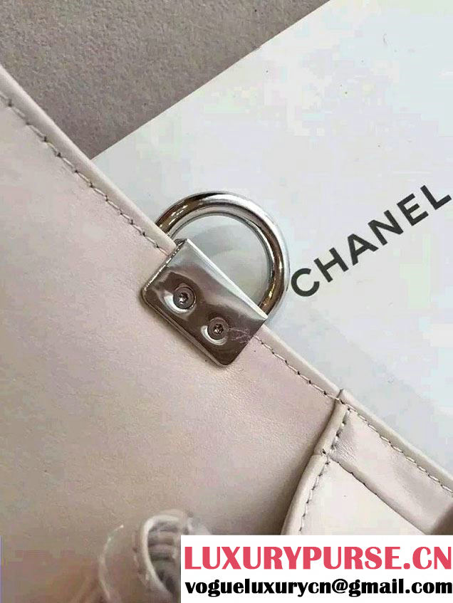 Chanel Shine Hardware Calfskin Boy Chevron Flap Medium Bag Light Apricot 2016