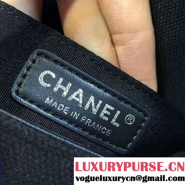 Chanel Fabric Mesh and Resin Small Boy Flap Bag Black/Gray/Yellow 2016