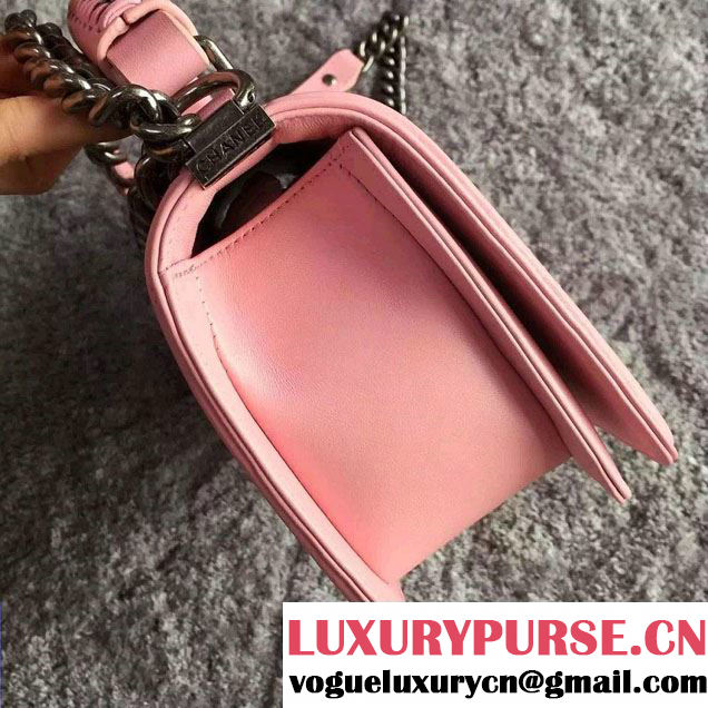 Chanel Chain Top Handle Boy Flap Bag A94804 Pink 2015