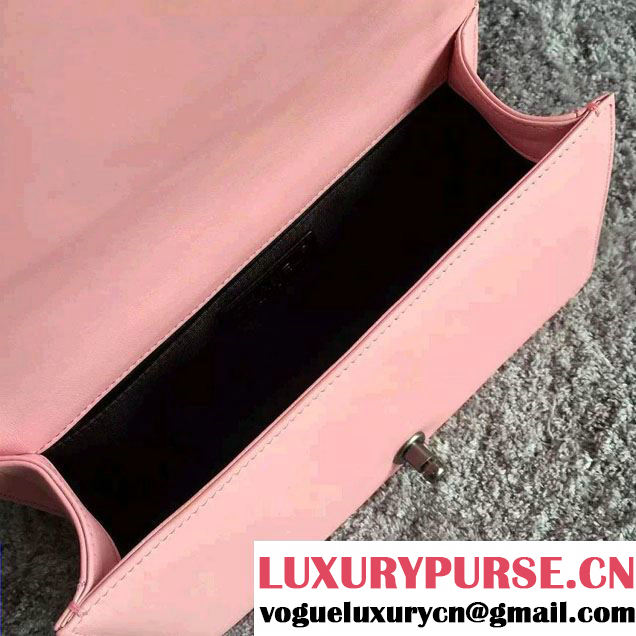 Chanel Chain Top Handle Boy Flap Bag A94804 Pink 2015