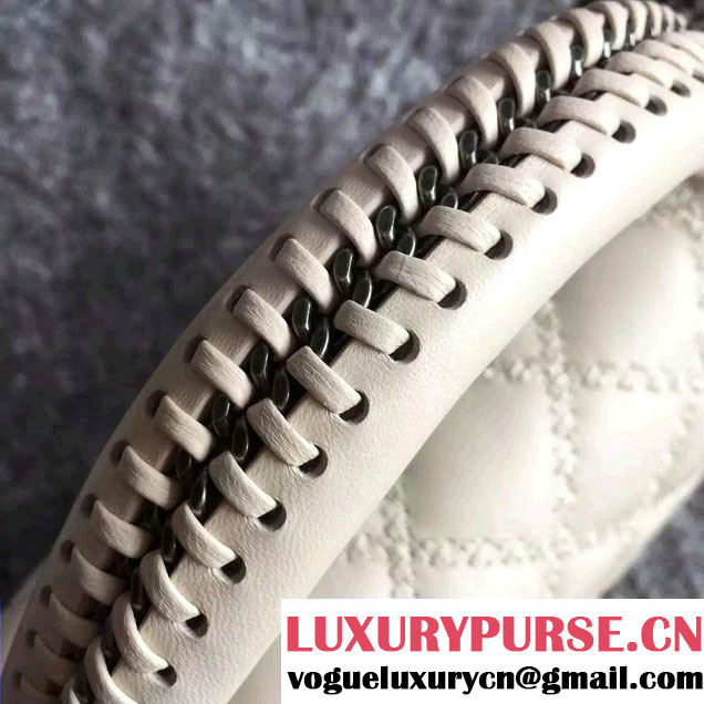 Chanel Chain Top Handle Boy Flap Bag A94804 Off White 2015