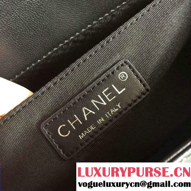 Chanel Chain Top Handle Boy Flap Bag A94804 Black 2015