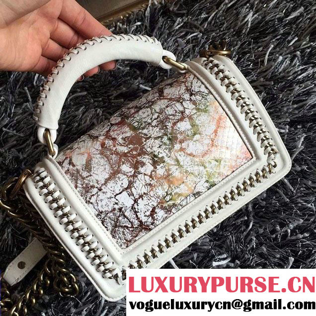Chanel Python Chain Top Handle Boy Flap Small Bag A94804 2015