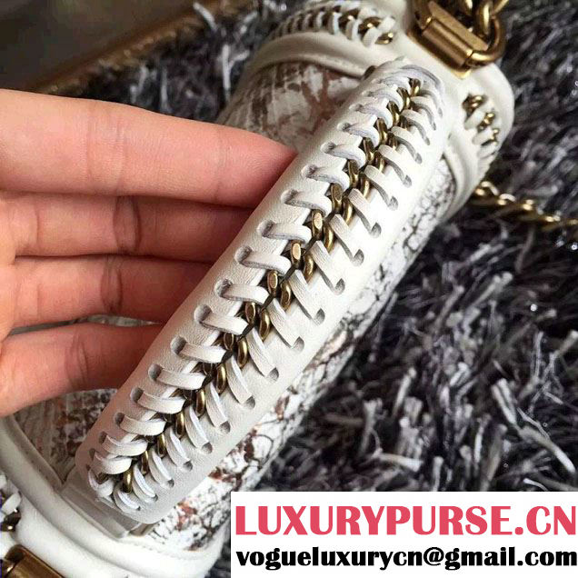 Chanel Python Chain Top Handle Boy Flap Small Bag A94804 2015