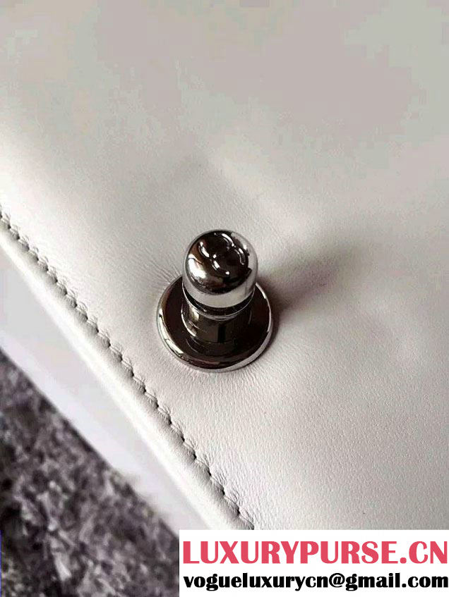 Chanel Python Chain Top Handle Boy Flap Bag A94804 White 2015