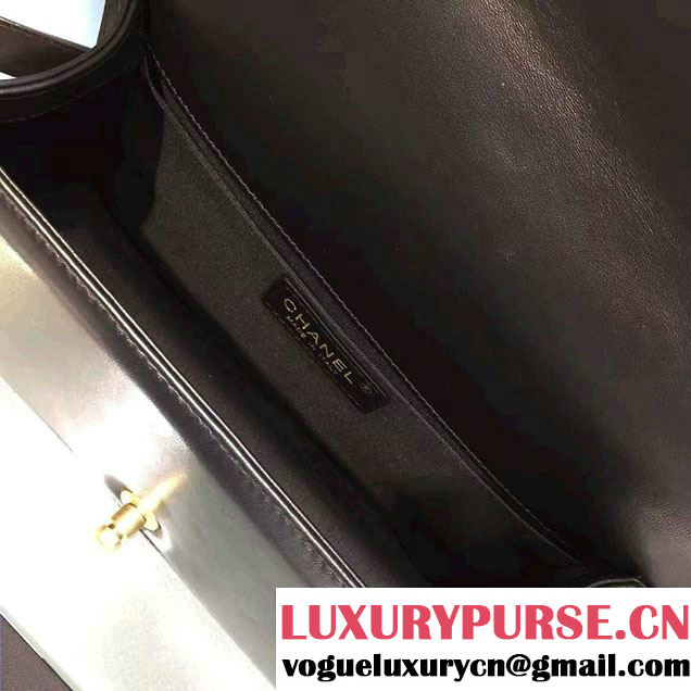 Chanel Velvet and Calfskin Boy Flap Shoulder Medium Bag 2016