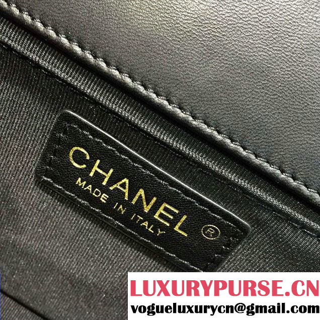 Chanel Velvet and Calfskin Boy Flap Shoulder Medium Bag 2016
