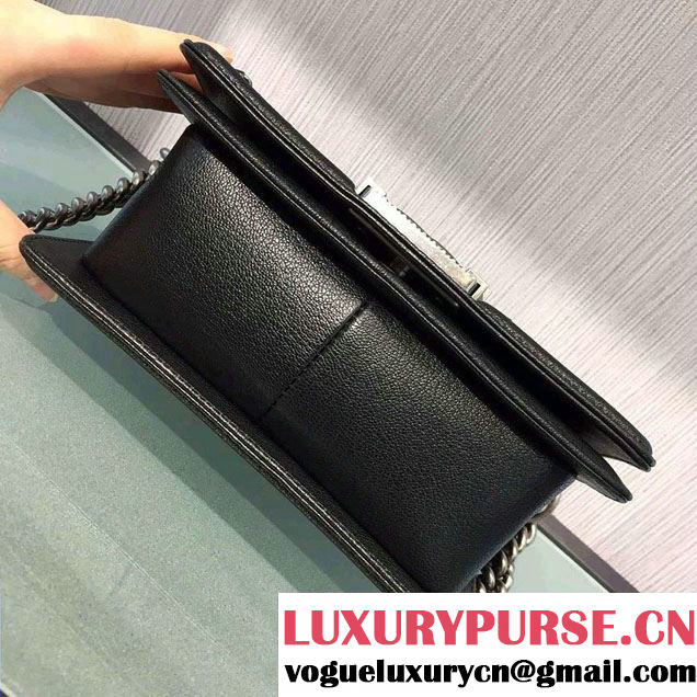 Chanel Chain Top Handle Boy Flap Small Bag A94804 Black 2016