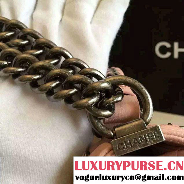 Chanel Chain Top Handle Boy Flap Small Bag A94804 Nude Pink 2016