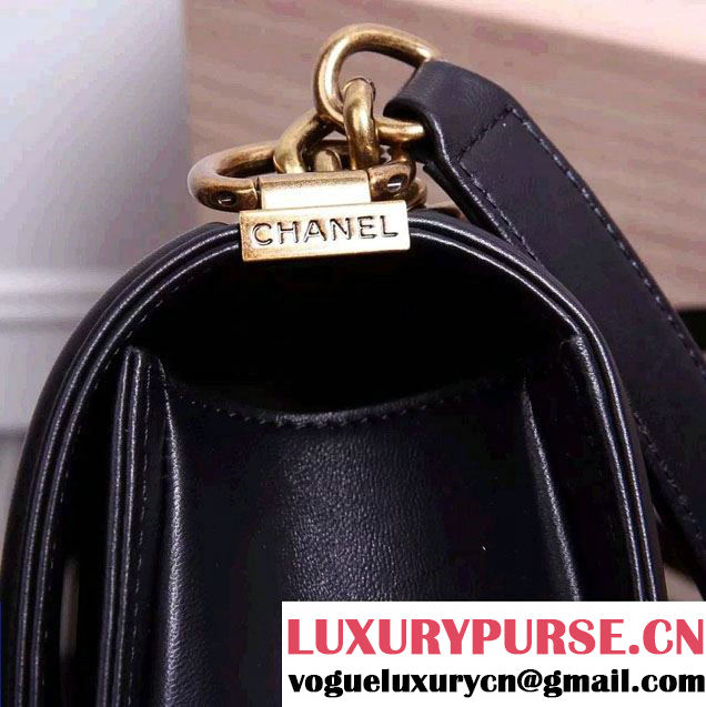 chanel original quality black sheepskin new le boy bag with golden hardware