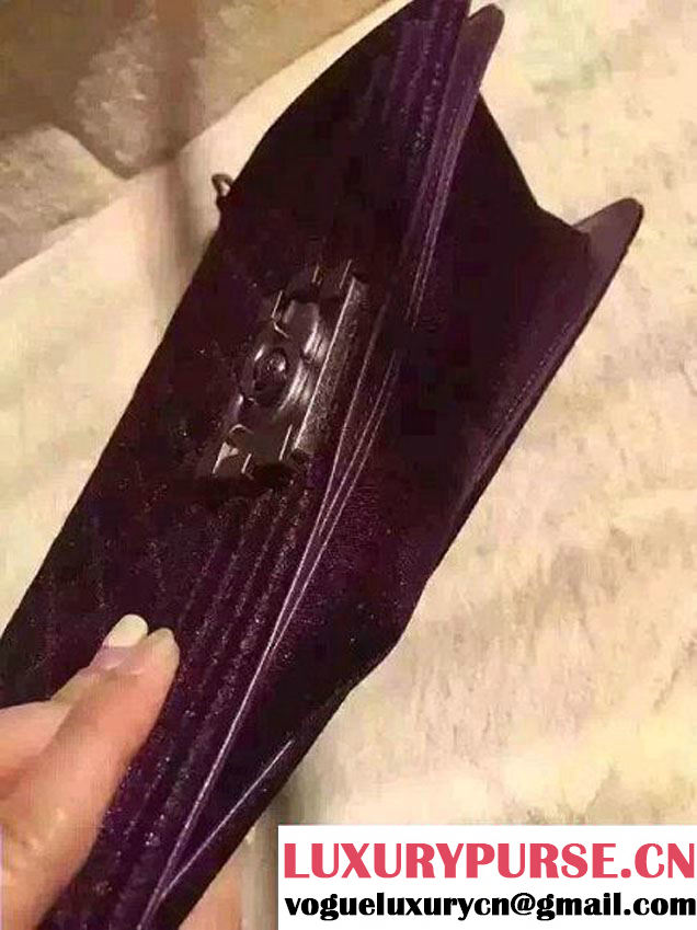 Chanel Velvet Medium Boy Flap Shoulder Bag Purple