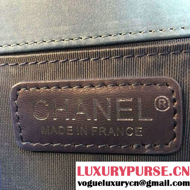 Chanel Suede Chevron Boy Flap Medium Bag Light Blue Fall Winter 2016