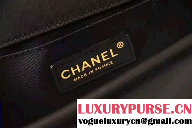 Chanel Lambskin Bi-Color Boy Flap Old Medium Bag Black/Navy Blue Fall Winter 2016