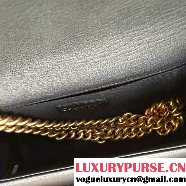 Chanel Grained Calfskin Boy Flap Shoulder Medium Bag Black Fall Winter 2016