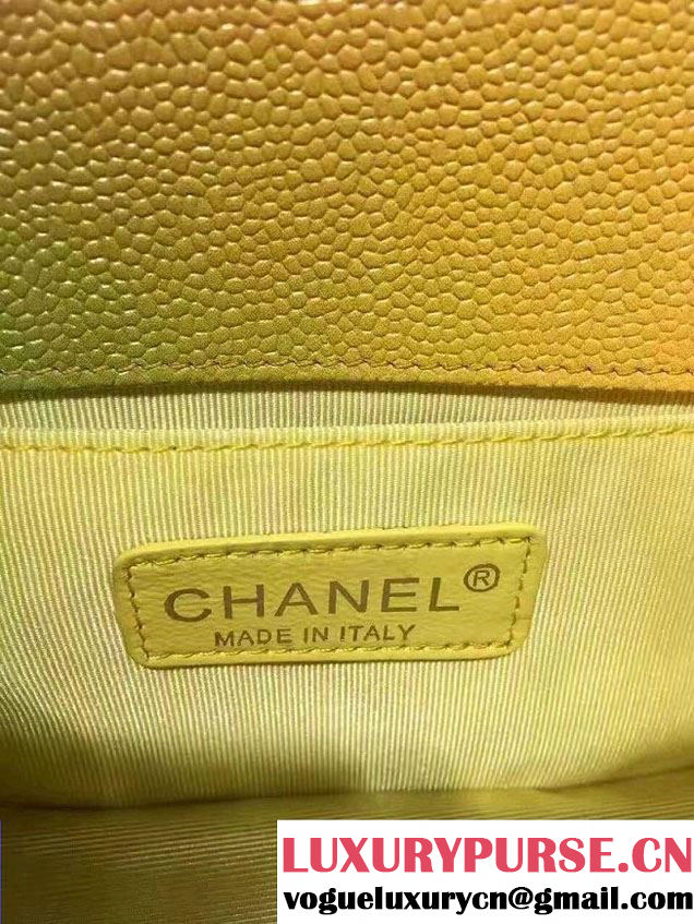 Chanel Multicolor Printed Grained Calfskin Rainbow Boy Flap Small Bag 03 Cruise 2017