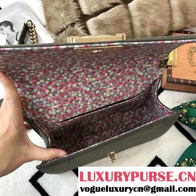 Chanel Canvas Charms Medium Boy Flap Bag Army Green Cruise 2017