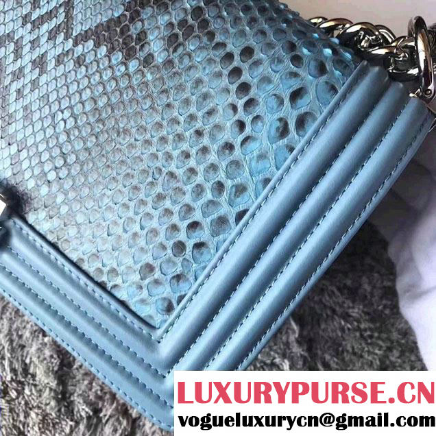 Chanel Python Chain Top Handle Boy Flap Medium/Small Bag 2017