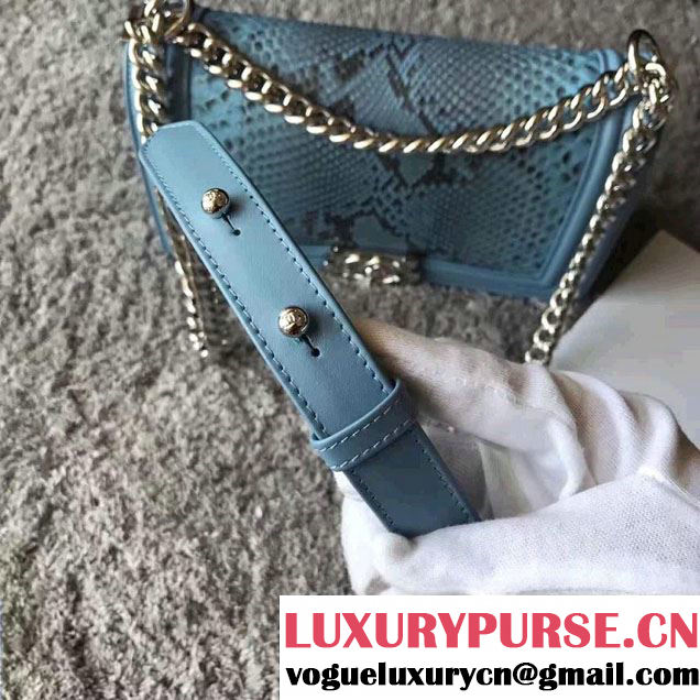 Chanel Python Chain Top Handle Boy Flap Medium/Small Bag 2017