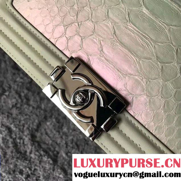 Chanel Python Chain Top Handle Boy Flap Medium/Small Bag 2017