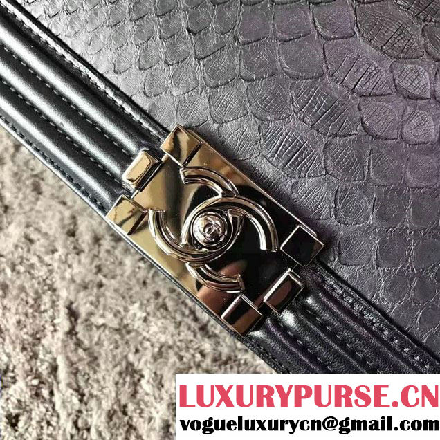 Chanel Python Chain Top Handle Boy Flap Medium/Small Bag 2017