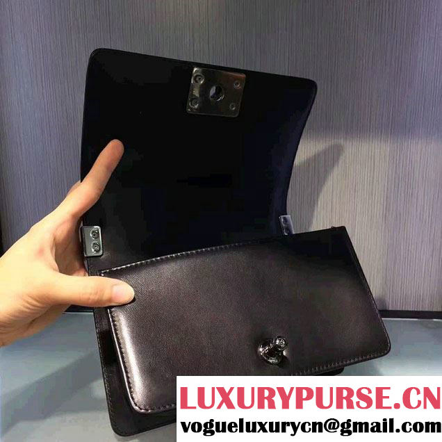 Chanel Metallic Calfskin Led Flower Boy Handbag A67086 Black 2017