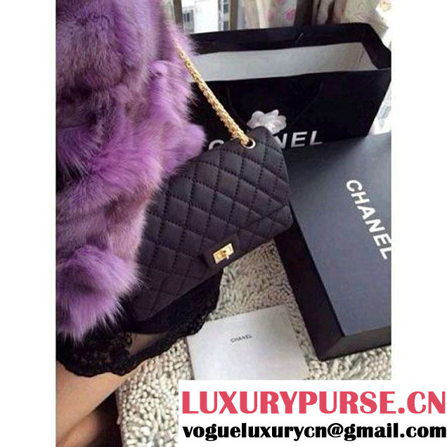 Chanel 2.55 Flap Bag In Calfskin Black (2B019-3150 )