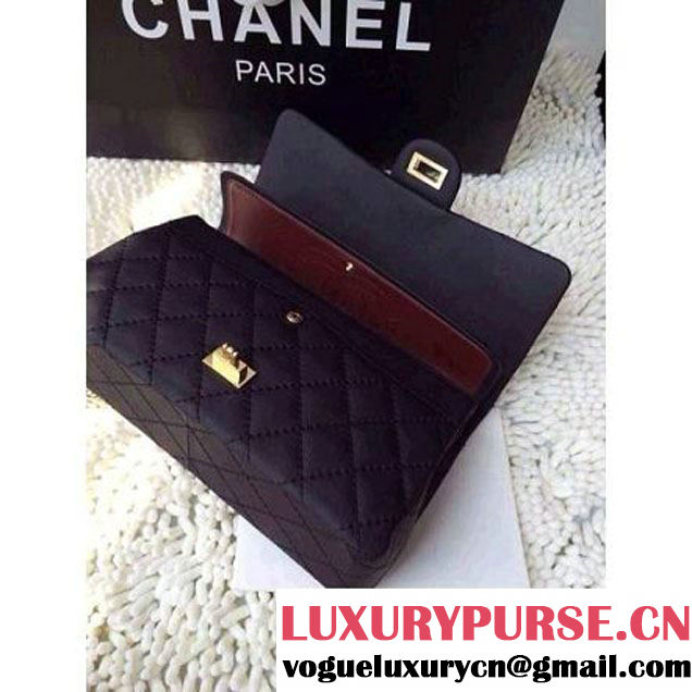 Chanel 2.55 Flap Bag In Calfskin Black (2B019-3150 )