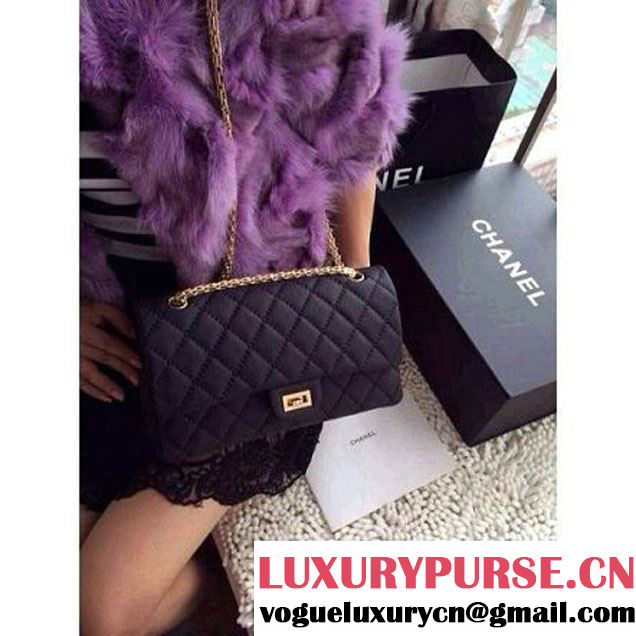 Chanel 2.55 Flap Bag In Calfskin Black (2B019-3150 )