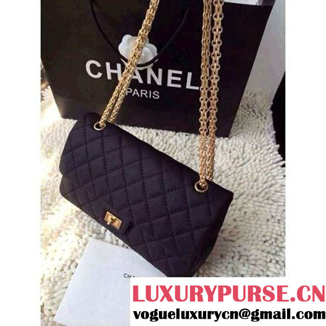 Chanel 2.55 Flap Bag In Calfskin Black (2B019-3150 )