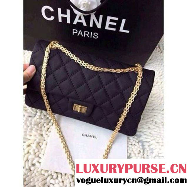 Chanel 2.55 Flap Bag In Calfskin Black (2B019-3150 )