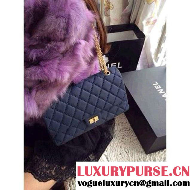 Chanel 2.55 Flap Bag In Calfskin Blue (2B019-3151 )