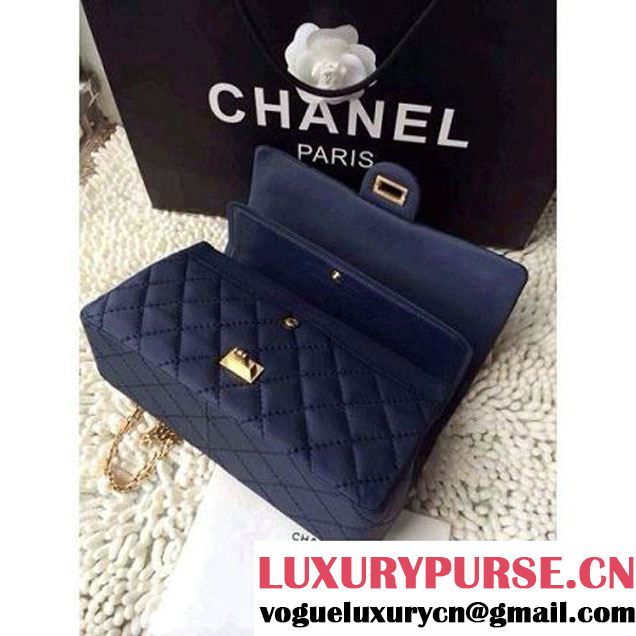 Chanel 2.55 Flap Bag In Calfskin Blue (2B019-3151 )
