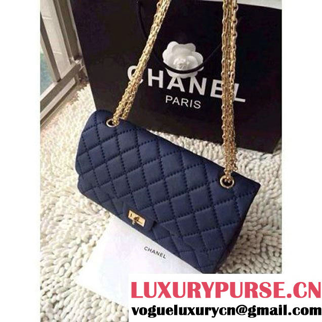 Chanel 2.55 Flap Bag In Calfskin Blue (2B019-3151 )