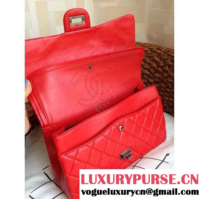 Chanel 2.55 Medium226 or Jumbo227 Reissue Bag Red Elephant Veins Leather (1a086-032120 )