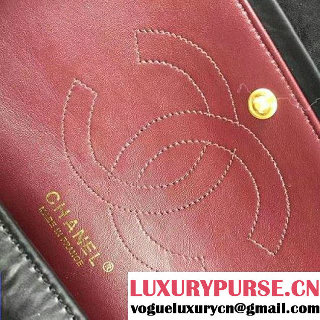 Chanel 2.55 Medium226  Aged Calfskin Flap Bag In Back With GHW. (2A058-052806 )