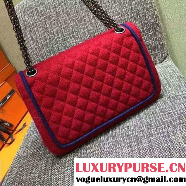 Chanel Wool 2.55 Flap Bag Embellished With A Crest Paris-Salzburg 2014/15 (FTH-073101 )