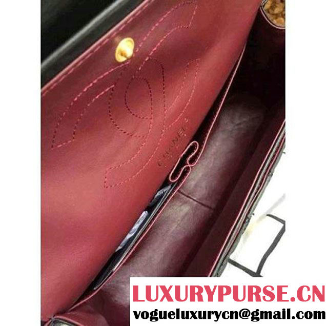 Chanel 2.55 Medium226 Reissue Bag Black Elephant Veins Leather(Gold Hardware) (1a086-080113 )