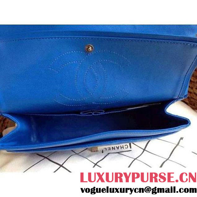 Chanel 2.55 Medium226 or Jumbo227 Reissue Bag Blue Elephant Veins Leather (1a086-080114 )