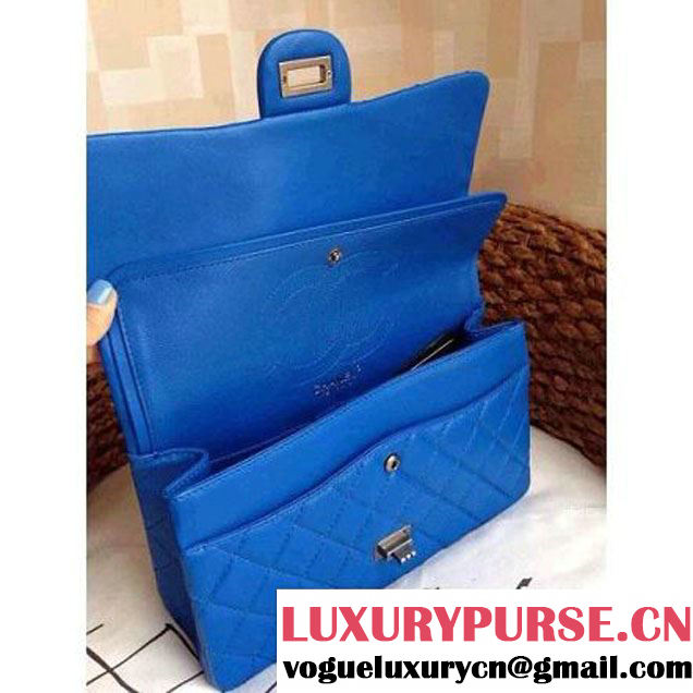 Chanel 2.55 Medium226 or Jumbo227 Reissue Bag Blue Elephant Veins Leather (1a086-080114 )