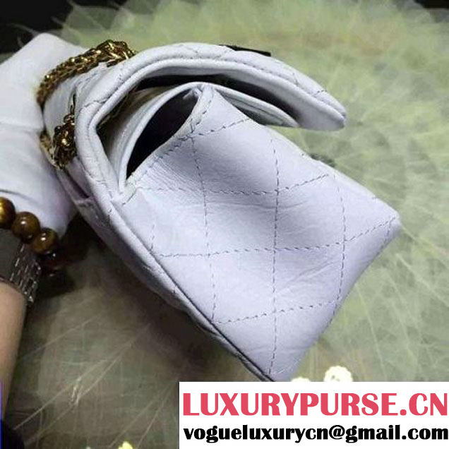 Chanel 2.55 Embellished With Casino Badges White 25cm 2016 (2A057-6012105 )