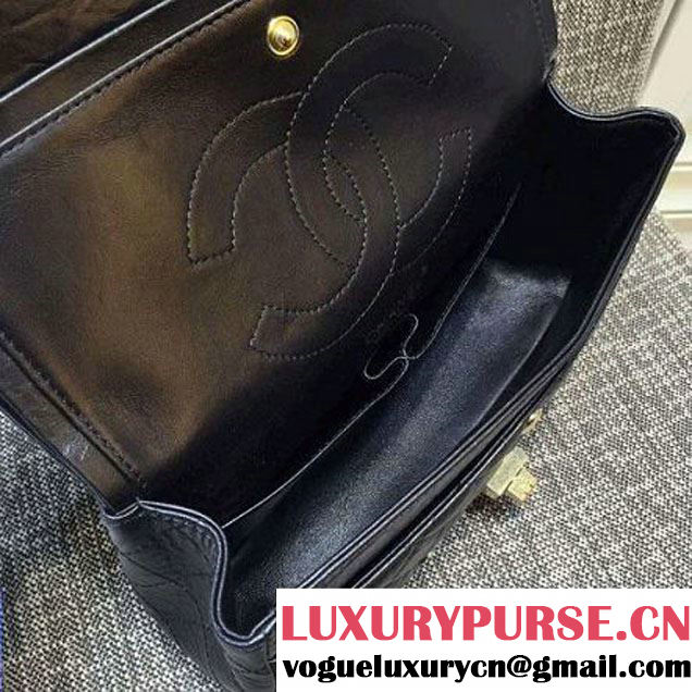 Chanel 2.55 Embellished With Casino Badges Black 25cm 2016 (2A057-6012106 )