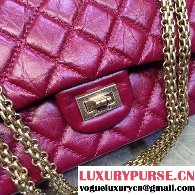 Chanel 2.55 Medium226 Double Flap Bag In Red Aged Calfskin(GH) (2A057-6031811 )