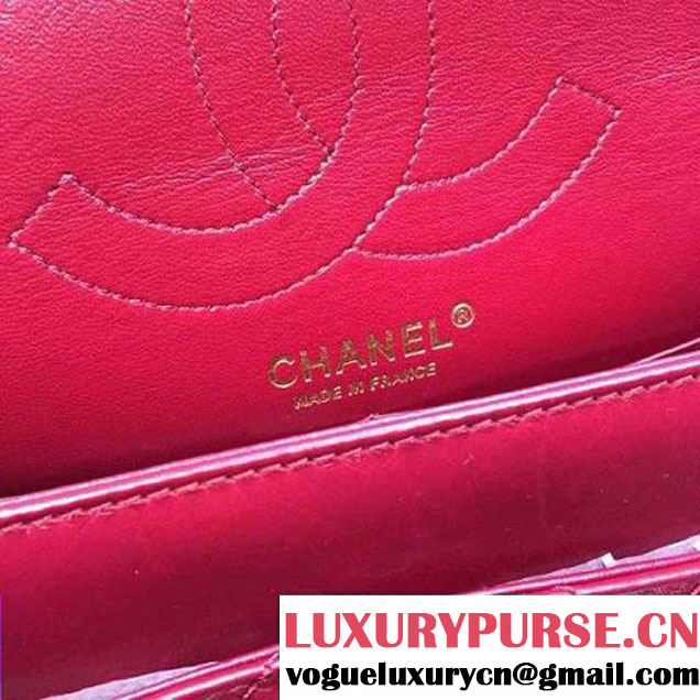 Chanel 2.55 Medium226 Double Flap Bag In Red Aged Calfskin(GH) (2A057-6031811 )