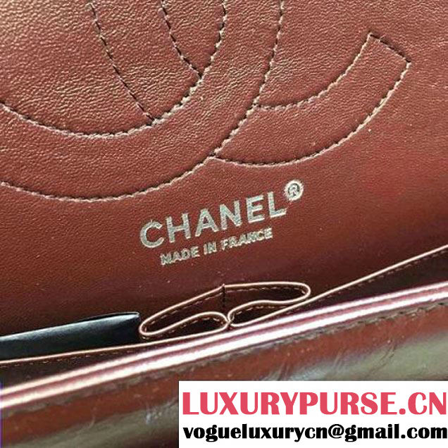 Chanel 2.55 Medium226 Double Flap Bag In Burgundy Aged Calfskin(SH) (2A057-6031813 )