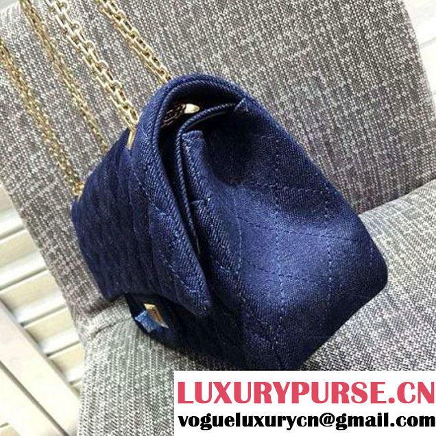 Chanel Washed Denim 2.55 Flap Bag 25cm Blue Pre-S/S 2016 (FTH-6042019 )