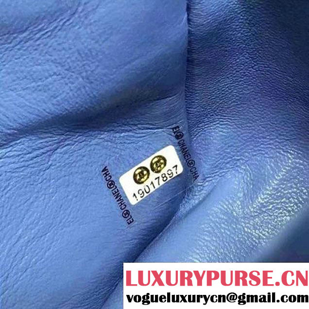 Chanel Washed Denim 2.55 Flap Bag 28cm Light Blue Pre-S/S 2016 (FTH-6042020 )