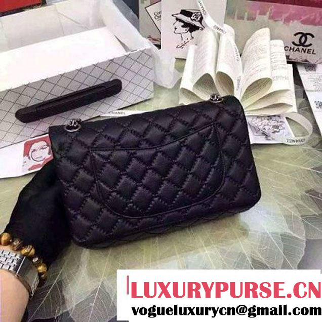 Chanel Large Stitch Calfskin 2.55 Reissue Size 225 Classic Flap Bag Black(SH) 2016 (2A057-6052316 )