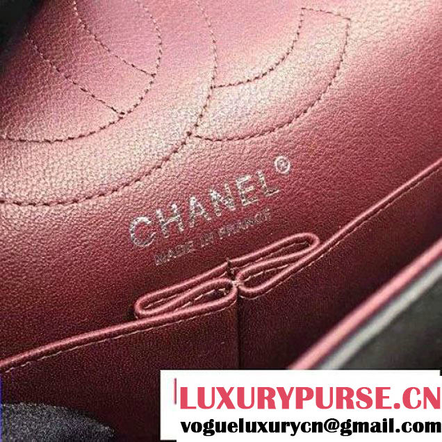 Chanel Large Stitch Calfskin 2.55 Reissue Size 225 Classic Flap Bag Black(SH) 2016 (2A057-6052316 )